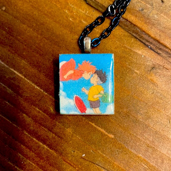 Hand made Upcycled Ponyo Necklace - Picture 1 of 8